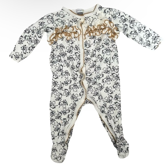 Petite Lem Baby Girl Foot Pajamas Size 3-6 Months - Picture 1 of 4